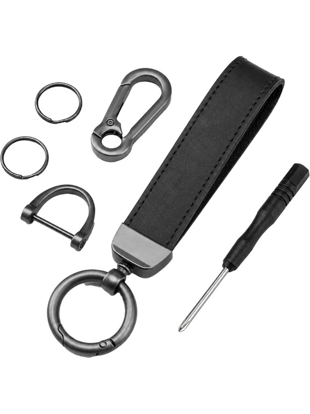 Stylish Leather Key Chain for Men | Durable Car Key Holder with Strap